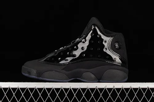 All categories Air Jordan Jordan series basketball shoes Air Jordan 13 Nk Air Jordan 13 "Cap and Gown" AJ13 Joe 13 black cat patent leather high-end replica basketball shoes 414571-012